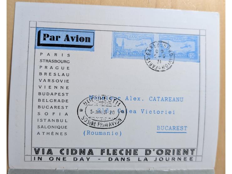 1931/32, CIDNA airmail post labels ‘PAR AVION’, two different booklets, one large size turkish-french bilingual, punched and 